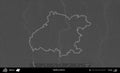 Mahilow District outlined, Belarus. Grayscale Royalty Free Stock Photo