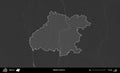 Mahilow District highlighted, Belarus. Grayscale Royalty Free Stock Photo