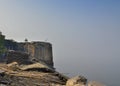 Mahim Fort in Mahim in Mumbai, Maharashtra. Overlooks Worli to the south, Bandra to the north and Mahim to the east. Currently in