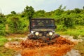 Mahindra Thar Offroading in the Jungle Royalty Free Stock Photo