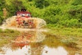 Mahindra Thar Offroading in the Jungle Royalty Free Stock Photo