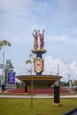 Mahir Mahar Monument in Palangkaraya, The monument depicts a pair of traditional dancers of Central Kalimantan.