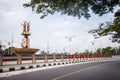 Mahir Mahar Monument, The monument depicts a pair of traditional dancers of Central Kalimantan. Royalty Free Stock Photo