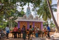 Mahishasura buffalo Puja in font of Durga temple, Kamalapur, Karnataka, India Royalty Free Stock Photo