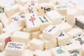 Mahjong board game pieces Royalty Free Stock Photo