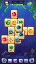 Mahjong fish world - vector illustration mobile format playing field