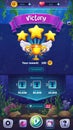 Mahjong fish world - vector illustration mobile format victory field