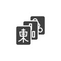 Mahjong tiles vector icon