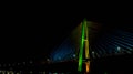 Mahkota bridge at night Royalty Free Stock Photo
