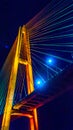 Mahkota bridge at night Royalty Free Stock Photo