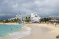 Maho Beach, Sint Maarten, Dutch Caribbean Royalty Free Stock Photo