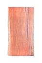 mahogany plank with a unique texture on a white background