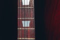 Mahogany guitar neck Royalty Free Stock Photo