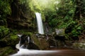 Mahua Waterfall in Crocker Range National Park Tambunan Royalty Free Stock Photo