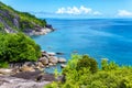 West coast of Island Mahe, Republic of Seychelles, Africa Royalty Free Stock Photo