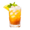 Mai Tai cocktail in classic tiki glass with crushed ice, pineapple and mint Royalty Free Stock Photo