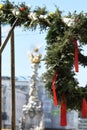 Maypole installation in Linz on the danube Upper Austria