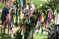 Maypole installation in Abtsdorf, Austria