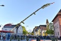 Maypole installation in Laakirchen, Austria