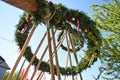 Maypole installation in Laakirchen, Austria