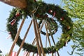 Maypole installation in Laakirchen, Austria