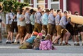 Maypole installation in Vorchdorf, Austria