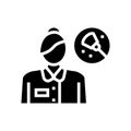 maid cleaning service employee glyph icon vector illustration Royalty Free Stock Photo