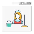 Maid color icon Royalty Free Stock Photo