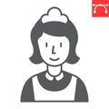 Maid glyph icon Royalty Free Stock Photo