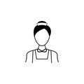 maid icon. Avatar element of professions for mobile concept and web apps. Thin line icon for website design and development, app