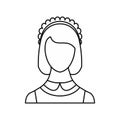 Maid icon, outline style