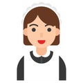 Maid icon, profession and job vector illustration