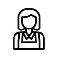 maid line icon illustration vector graphic Royalty Free Stock Photo