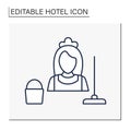 Maid line icon Royalty Free Stock Photo