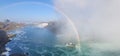 Maid of the Mist Boat Tour & Rainbow. Niagara Falls, Canada. Royalty Free Stock Photo