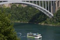 Maid of the Mist tour boat Rainbow Bridge Royalty Free Stock Photo