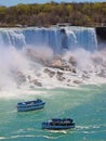 Maid of the mist : traveller boats in the river at Niangara Falls, American side (American falls)