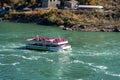 Maid of the Mist USA Boat Tour. Autumn foliage season. Royalty Free Stock Photo