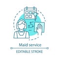 Maid service concept icon