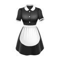 Maid Uniform With Apron Elegant Clothing Vector