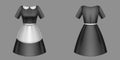 Maid uniform black housemaid dress, garment design