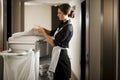 Maid At Work Royalty Free Stock Photo