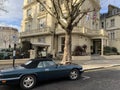 Residential mansions and convertible car in Little Venice Maida Vale London W9 England