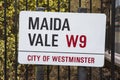 Maida Vale Street Sign in London Royalty Free Stock Photo