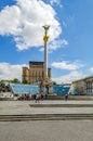 Maidan Nezalezhnosti also known as independence square in Kiev Ukraine