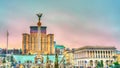 Maidan Nezalezhnosti or Independence Square, the central square of Kiev, Ukraine