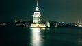 Maiden`s Tower built in the middle of the sea. Istanbul