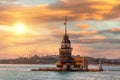 The Maiden`s Tower, Istanbul, Turkey; KÃÂ±z Kulesi also known as Leander`s Tower on a bright sunny day Royalty Free Stock Photo