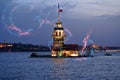 Maiden`s Tower kiz kulesi in istanbul - Turkey Royalty Free Stock Photo