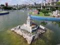 The Maiden`s Tower in Miniaturk park, Istanbul Royalty Free Stock Photo